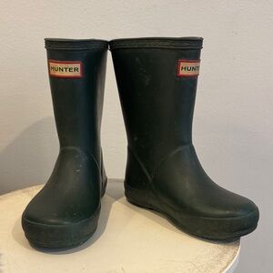 Hunter Kids Dark Green Rain Boots